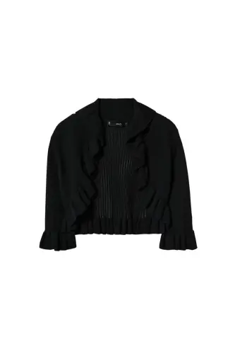 Siyah Kadın Hırka 37084392-Siyah - MANGO (1)