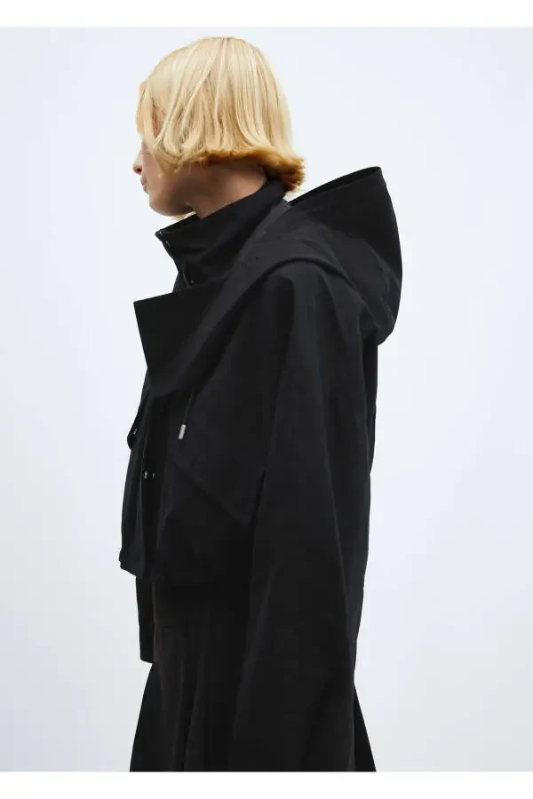 Siyah Kadın Kaban 67055731 - 3