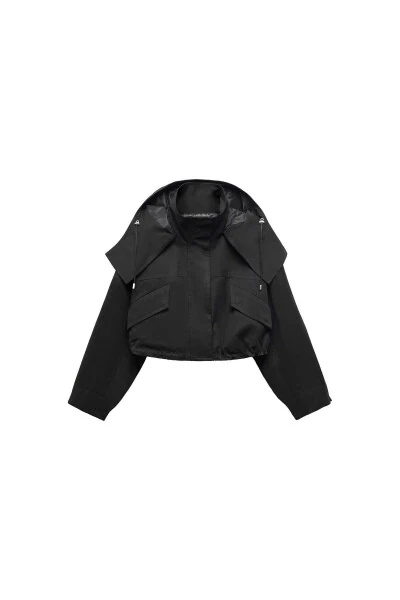 Siyah Kadın Kaban 67055731 - 6