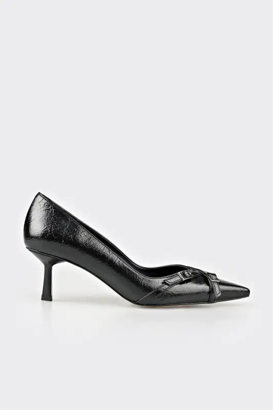 Siyah Kadın Orta Topuk Ayakkabı - Siyah - ELLE SHOES
