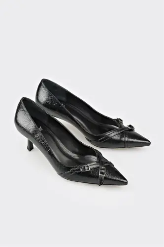 Siyah Kadın Orta Topuk Ayakkabı - Siyah - ELLE SHOES (1)
