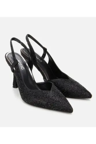 Siyah Kadın Taşlı Stiletto - Modazone (1)