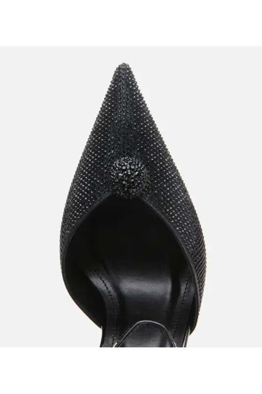 Kadın Siyah Taşlı Abiye Stiletto - SİYAH-BLACK - 7