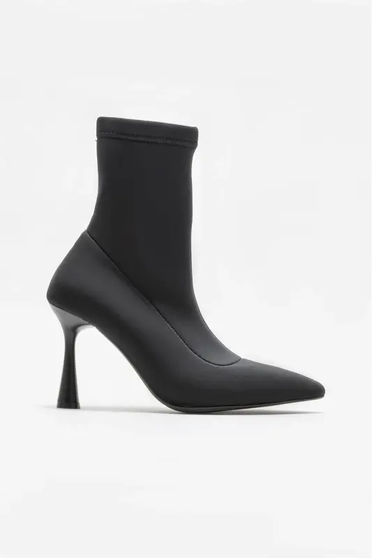 Siyah Kadın Yüksek Topuk Bot - Siyah - ELLE SHOES