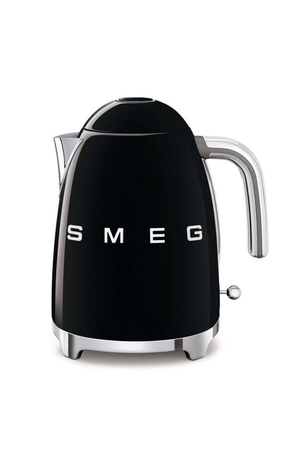50's Style Retro Siyah Kettle 1x2 Ekmek Kızartma Makinesi Ve Filtre Kahve Makine Seti - Siyah - 3