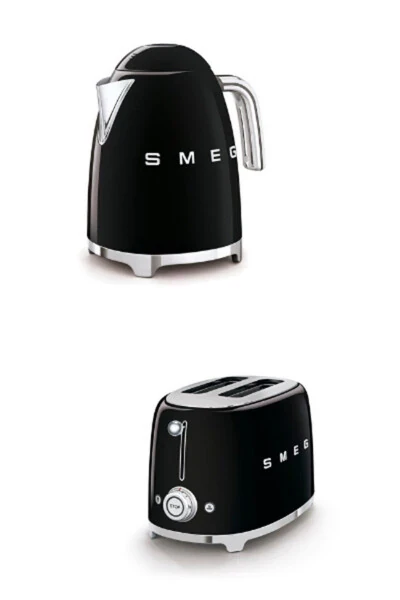 Siyah Kettle Ve 2x1 Ekmek Kızartma Makinesi Seti Klf03-tsf01bleu - SMEG