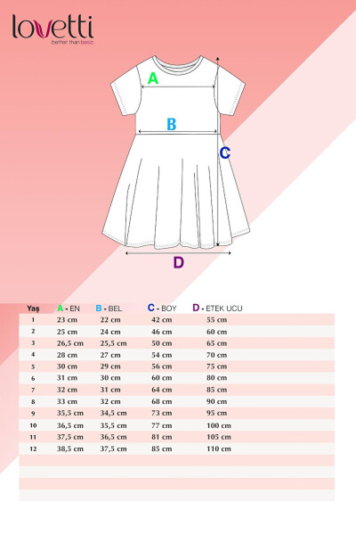 Siyah Kız Çocuk Düz Basic Kısa Kol Elbise-Siyah - 9