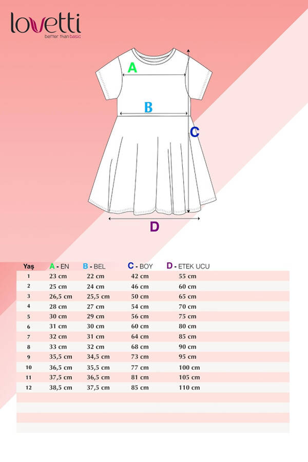 Siyah Kız Çocuk Düz Basic Kısa Kol Elbise-Siyah - 9