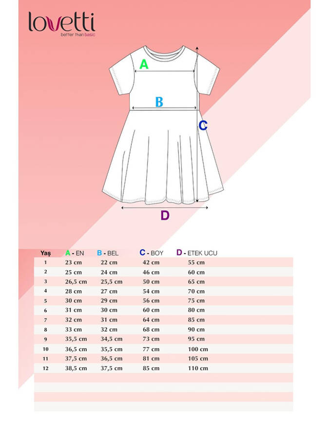 Siyah Kız Çocuk Düz Basic Kısa Kol Elbise-Siyah - 6