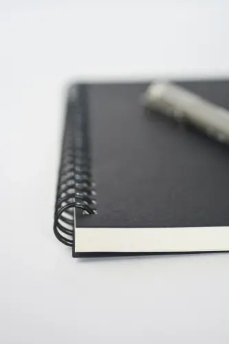 A5 Siyah Kraft Kapaklı Çizgisiz Defter, A5 Defter, 60 Yaprak(120 SAYFA) - Siyah Kraft - 4