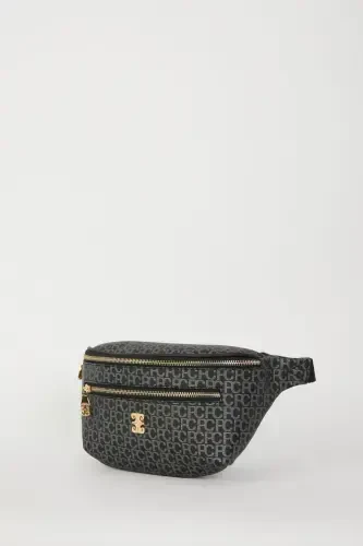 Siyah Küçük Alfabe Kadın Bel Çantası 05PO22Y1542-Kucuk Alfabe Siyah - 3