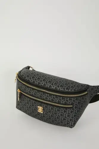 Siyah Küçük Alfabe Kadın Bel Çantası 05PO22Y1542-Kucuk Alfabe Siyah - 5