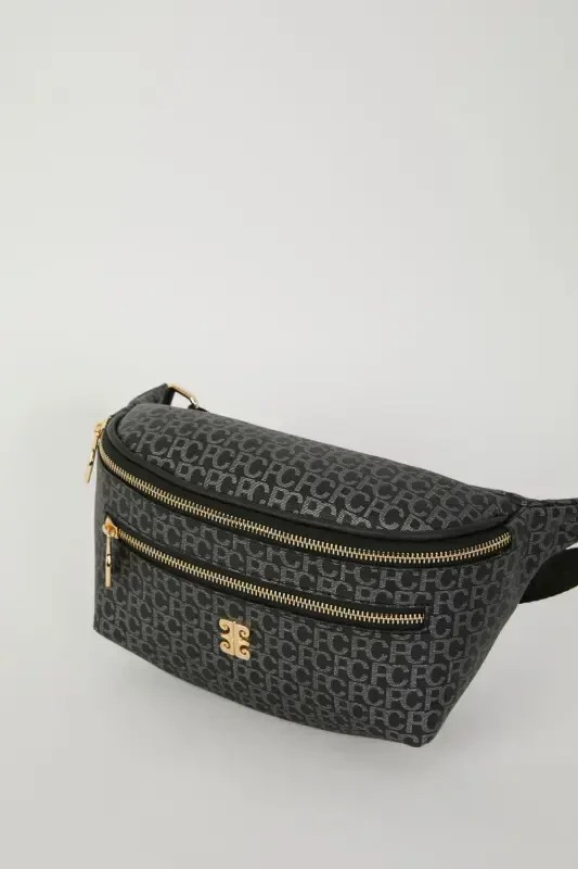 Siyah Küçük Alfabe Kadın Bel Çantası 05PO22Y1542-Kucuk Alfabe Siyah - 5