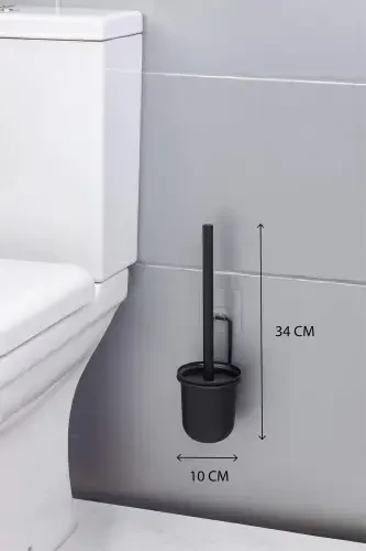 Siyah Magic Fix Sihirli Yapışkanlı Wc Fırçalık - 4