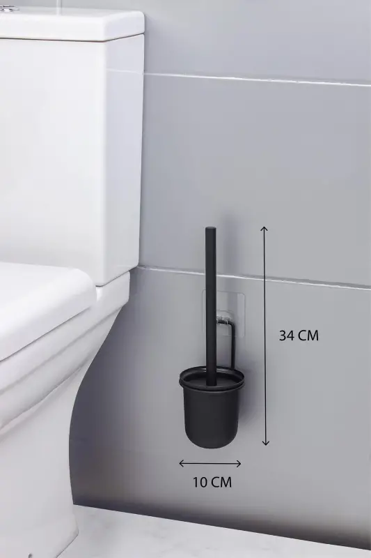 Siyah Magic Fix Sihirli Yapışkanlı Wc Fırçalık - Siyah - 4