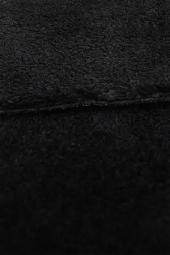 Siyah Oval Post Halı Peluş Yumuşak Kaymaz Dot Taban Antibakteriyel - Siyah - 7