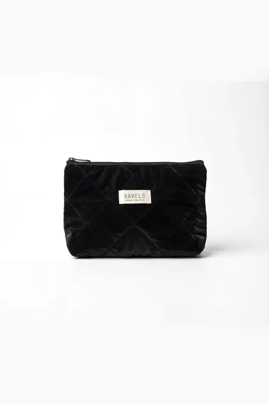 Siyah Puffy Makyaj Çantası-Siyah13 - 3