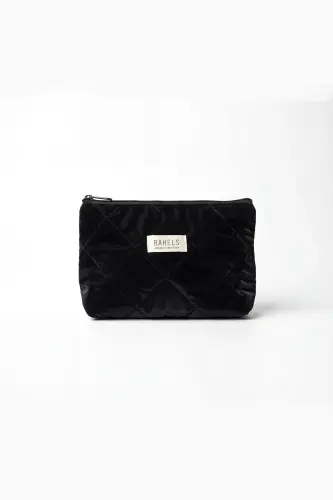 Siyah Puffy Makyaj Çantası-Siyah13 - 3