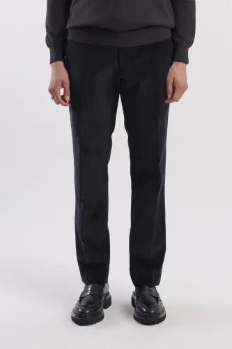 Siyah Regular Fit %100 Pamuk Kadife Pantolon 