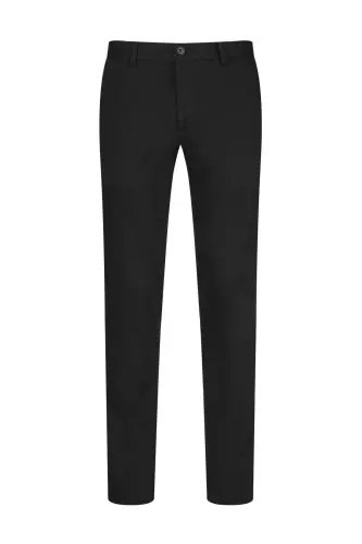Siyah Regular Fit Yandan Cepli Kanvas Pantolon - Siyah - 1