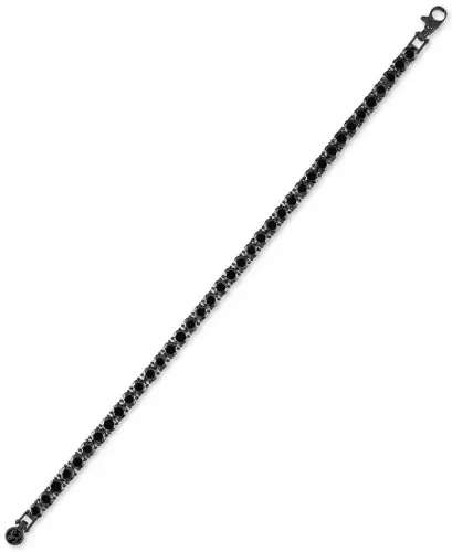 Black Spinel Tennis Bracelet (13 ct. t.w.) in Black Rhodium-Plated Sterling Silver, Created for Modazone - Stainless Steel - ESQUIRE MEN'S JEWELRY (1)