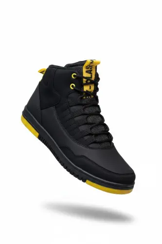 Siyah Sarı Erkek Sneaker Bot 00122262 - Siyah Sarı - 1