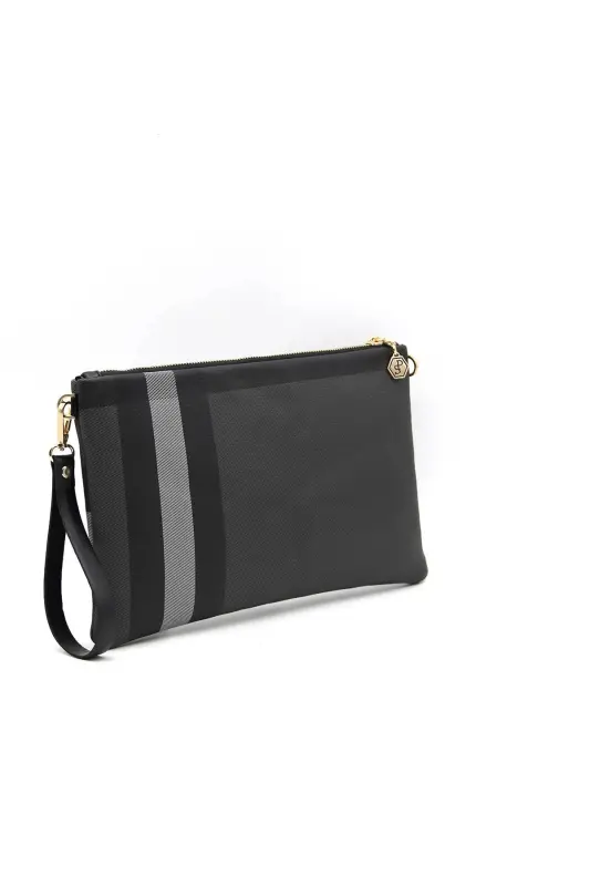 Siyah - Siyah SP1034 Kadın Portföy & Clutch - 129 SİYAH-MAT SİYAH - 4