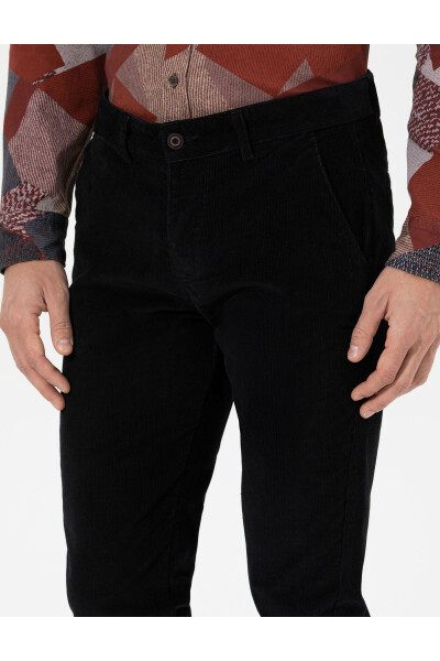 Siyah Slim Fit Kadife Kanvas Pantolon 50259715-VR046-142329 - 7