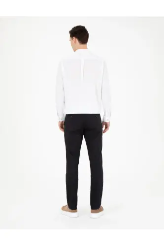 Siyah Slim Fit Kanvas Pantolon 50288511-VR046-Siyah - 4