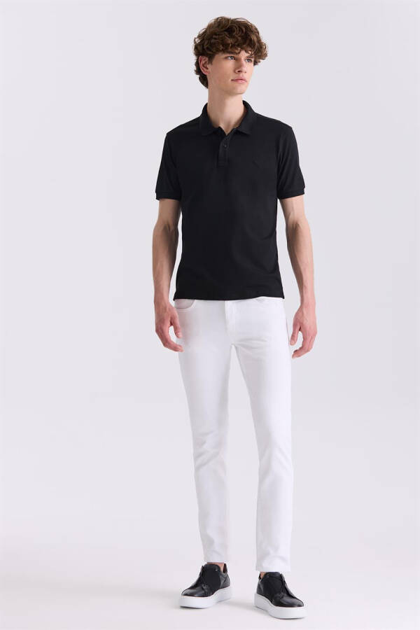 Siyah Slim Fit Polo Yaka T-Shirt - 2