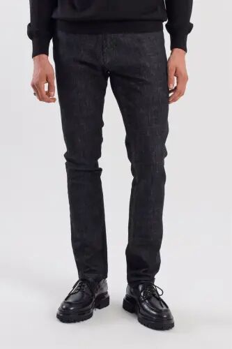 Siyah Slimfit Pamuklu Yıkamalı Jean Kot Pantolon 