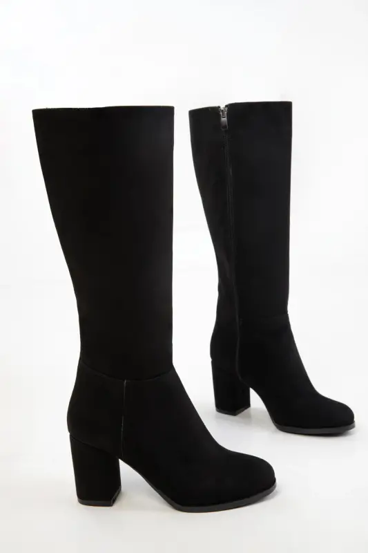 Siyah Süet Kadın Çizme 17548-SIYAH SUET - 3