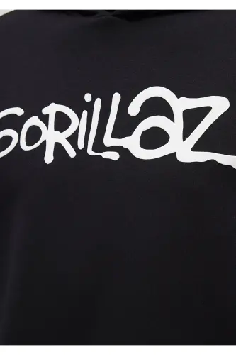 Gorillaz Baskılı Siyah Sweatshirt 0S10181-900 - 6