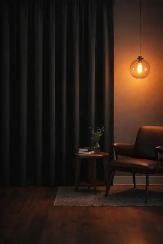 Siyah Termal %100 Işık Geçirmez Blackout Karartma Perde (EN X BOY) - Siyah - 7