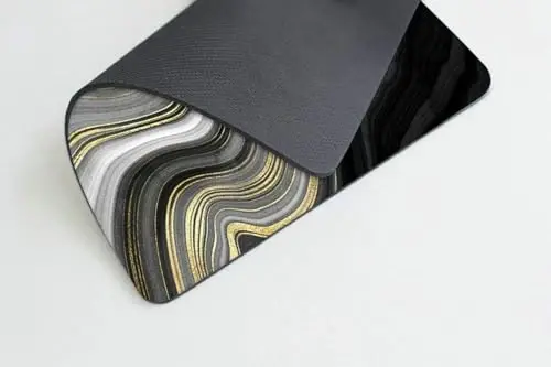 Black and White Flowing Gold line Marble Mouse pad Customized Mousepad Non-Slip Rubber Base Mouse Pads for Computers Laptop Office Desk Accessories Mouse pad - 3