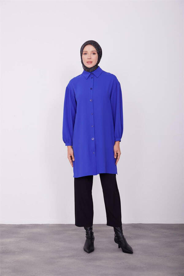 Size Buttoned Tunic Ink Blue - 2