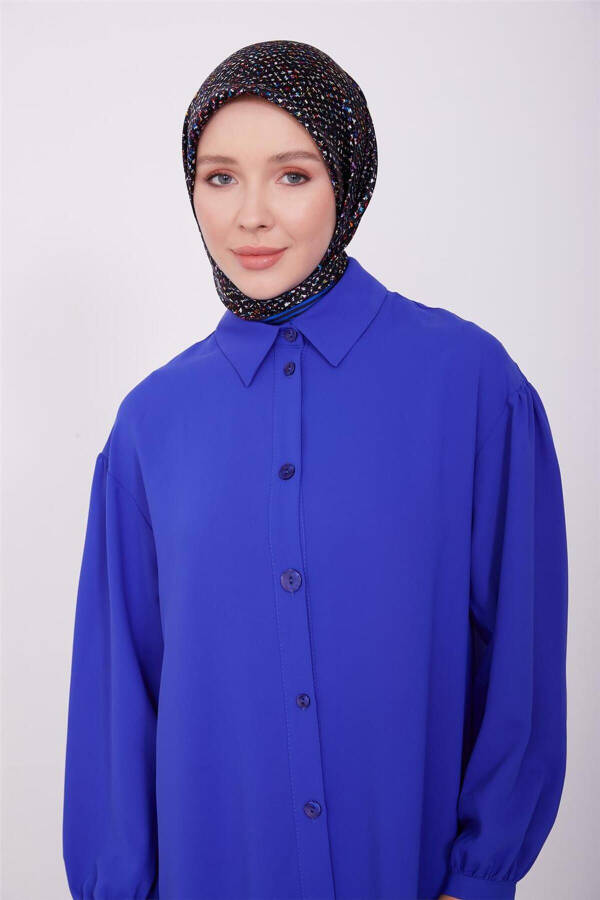 Size Buttoned Tunic Ink Blue - 3