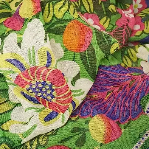 SIZNING TABASSUMINGIZ Ayollar uchun katta Boho sharf Yengil gul bosilgan sharflar Kuzgi qishki moda Chekka ro'mol o'rash - 5