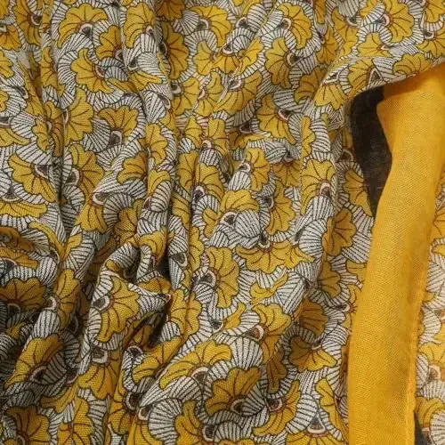 SIZNING TABASSUMINGIZ Ayollar uchun katta Boho sharf Yengil gul naqshli sharflar Kuzgi qishki moda حاشیه دار yopinchiqlar - 7