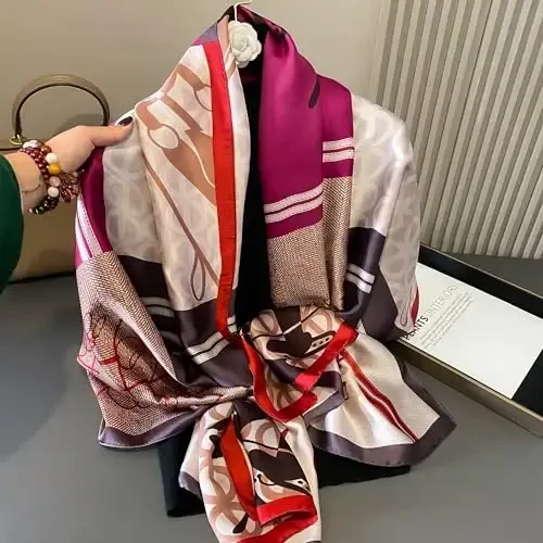 Sizning tabassumingiz Katta tut ipakdek uzun ro'mol Yorug'likka chidamli quyoshdan himoya qiluvchi ayollar uchun o'ralgan ro'mol - 6