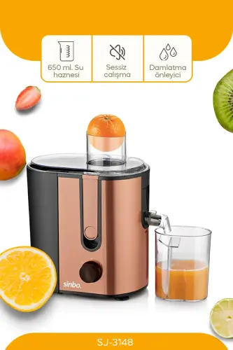 SJ-3148 Katı Meyve Sıkacağı - Rose Gold - Altın - 4