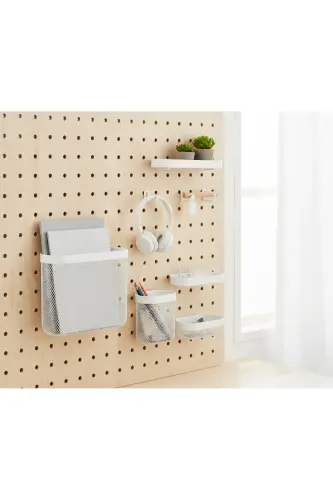 Skadıs 3 Lü Set 3 Adet Çok Amaçlı Çelik Pano Parçası Beyaz Saklama Sepetleri - IKEA (1)