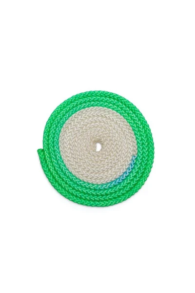 Скакалка для художественной гимнастики Белая Зеленая - GYMO (1)