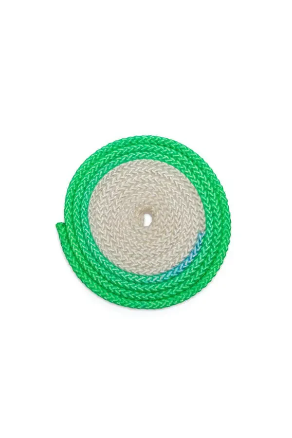 Скакалка для художественной гимнастики Белая Зеленая - 2