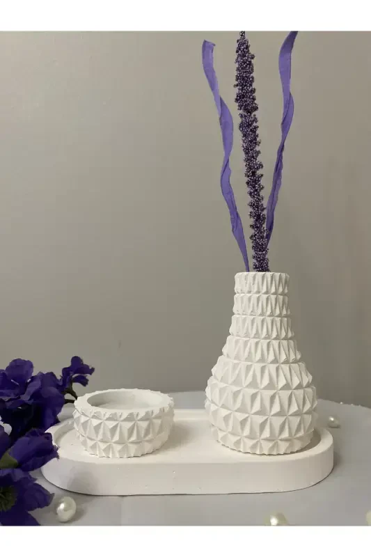 Скандинавский Стиль Daimond Узор Минимальный Подсвечник Ваза Поднос Презентация и Набор Аксессуаров - 2