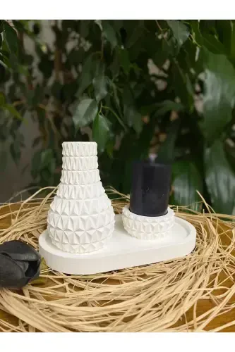 Скандинавский Стиль Daimond Узор Минимальный Подсвечник Ваза Поднос Презентация и Набор Аксессуаров - 4
