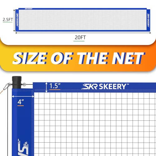 SKEERY Professional Badminton to'plami Vinch tizimi bilan, Ko'chma Badminton tarmog'i 4 ta Karbon Alyuminiy Badminton raketkalari to'plamini, 3 ta Shuttlecock va tashish sumkasini o'z ichiga oladi, Badminton to'plamlari hovlilar, plyajlar uchun - 3