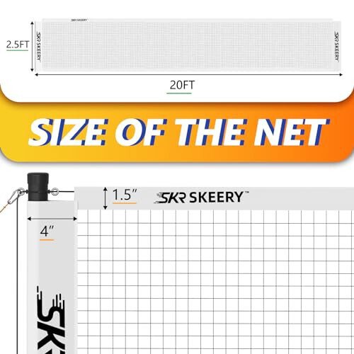 SKEERY Professional Badminton to'plami vintli tizim bilan, Ko'chma badminton to'ri karbon alyuminiy badminton raketkalari to'plami 4 dona, 3 sho'x va tashish sumkasi, Orqa hovlilar, plyajlar uchun Badminton to'plamlari - 3