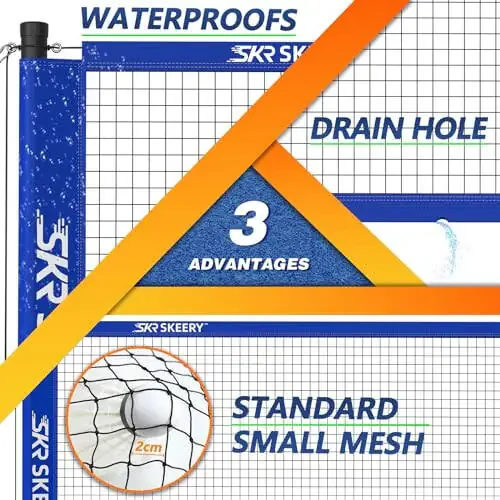 SKEERY Professional Badminton Set with Winch System,Portable Badminton Net includes Carbon Aluminum Badminton Rackets Set of 4,3 Shuttlecocks and Carrying Bag,Badminton Sets for Backyards,Beach - 4