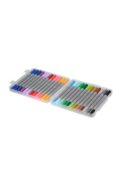 SKETCH&ART Dual-Ended Brush Pen and Fineliner (Brush Tip + Fine Tip) 24 Colors - BRUNO VISCONTI (1)